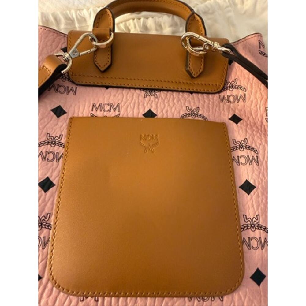 MCM Visetos Pink & Leather Backpack*Like New - Picture 6 of 8